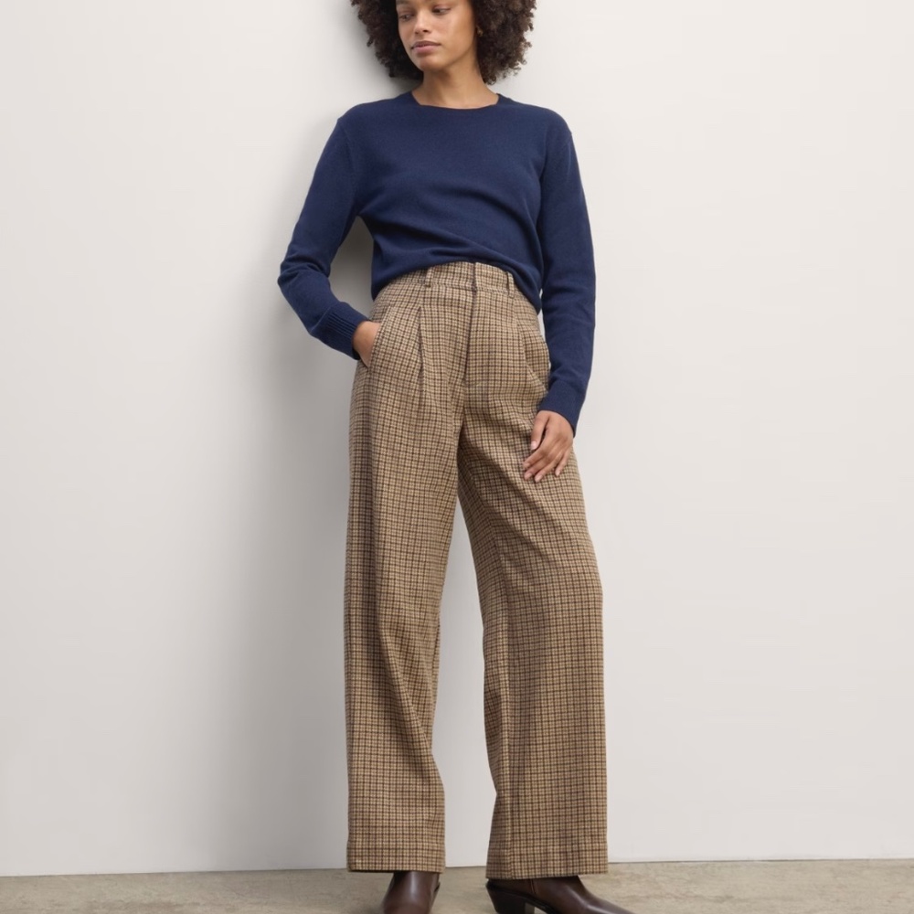 Everlane Draper Pant in Wool Houndstooth